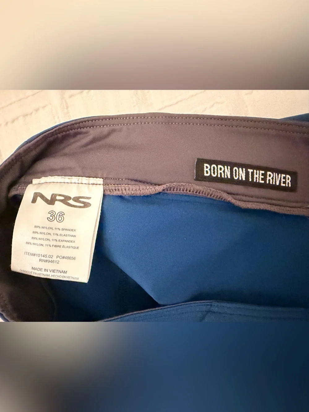 NRS Men’s Guide Shorts Blue Quick Dry Stretch Paddling Size 36